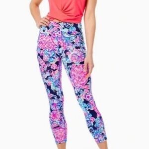 Lilly Pulitzer weekender high-rise midi legging high tide navy turtle amazement